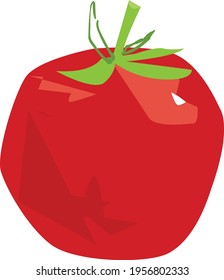 Tomato flat design illustration. Tomato icon. Tomato logo