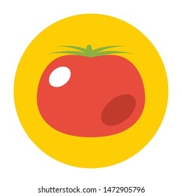 Tomato flat icon.You can be used tomato icon for several purposes like: websites, UI, UX, print templates, presentation templates, promotional materials, web and mobile phone apps