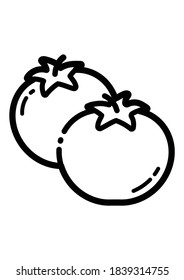 Icono Plano De Tomate Aislado En Fondo Blanco