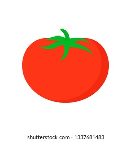 Tomato flat isolated on white background