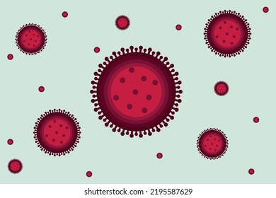 Tomato Flu Virus Symbol Vector Design. Virus Conceptual Sign Background Design. Healthcare Research And Treatment Poster, Banner, And Website Cover Design. 