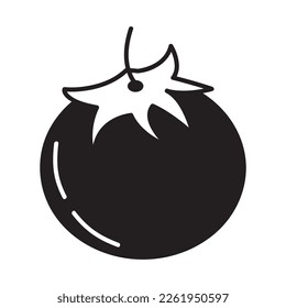 tomato food doodle icon isolated