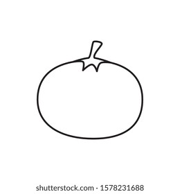 tomato fresh vegetable line style icon vector illustration design