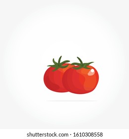 Tomato fresh vegetable vector concept. Healthy diet flat style illustration. 