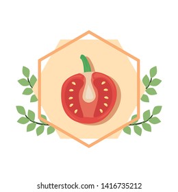 tomato fresh vegetables icon vector ilustrate