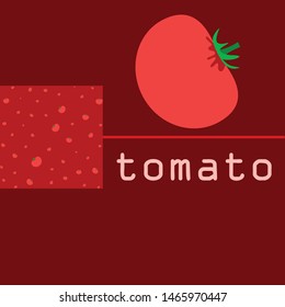 Tomato. Fresh vegetables. Organic food poster. Farmer market design. Vector background