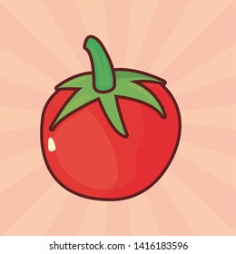 tomato fresh vegetables vector ilustration