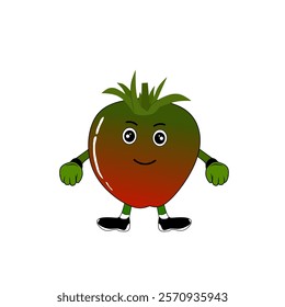 tomato fruit character. cute character tomato