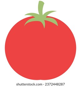 Tomato fruit element. Vector element with vegetarian theme. Illustration.