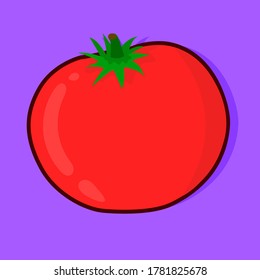 Tomato Fruit in Flat Design