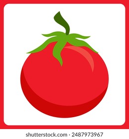 tomato fruit healthy. food fruit icon concept isolated . flat cartoon style