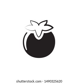 Tomato fruit icon flat vector illustration