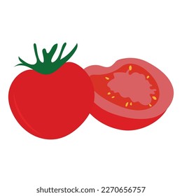 tomato fruit icon illustration design