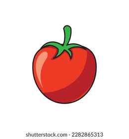 Tomate Frucht Symbol Logo Design Vektorgrafik