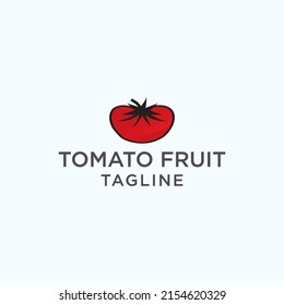 Tomato fruit logo icon design