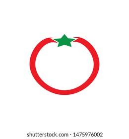 tomato fruit logo vector design
