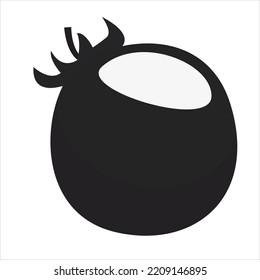 tomato fruit silhouette vector illustration