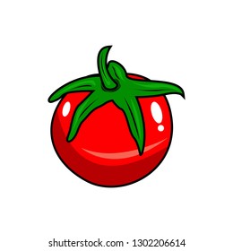 Tomato fruit vector flat style