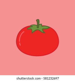 Tomato Fruit Vector illustration Flat Design Clip Art