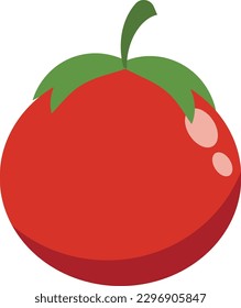 Tomate Frucht-Vektorgrafik einzeln auf weißem Hintergrund