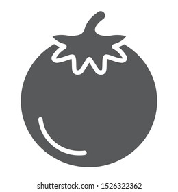 Tomato glyph icon, food and organic, vegetable sign, vector graphics, a solid pattern on a white backgrond, eps 10.