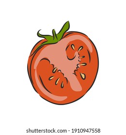 Tomato. Graphics. Illustration. Vector. tomato vector sketch illustration