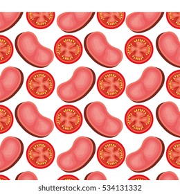 tomato grill invitation pattern background