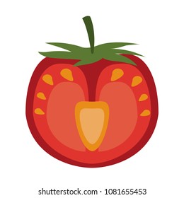 Tomato half cut