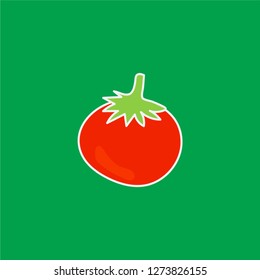 tomato hand drawn icon. doodle food vector illustration. editable stroke