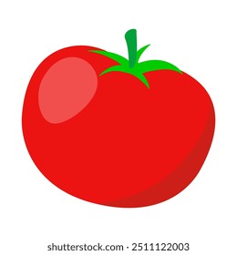 Tomate. Alimentos saudáveis, legumes, dieta, nutrição adequada, carboidratos, estilo de vida, saúde, fitness, perda ou ganho de peso, vitaminas, frutose. Ilustração de vetor