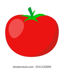 Tomate. Alimentos saudáveis, legumes, dieta, nutrição adequada, carboidratos, estilo de vida, saúde, fitness, perda ou ganho de peso, vitaminas, frutose. Ilustração de vetor