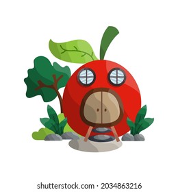 tomato house vector illustration design