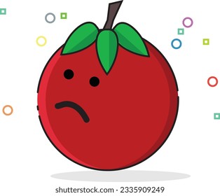 Tomatensymbol mit verärgertem Gesicht