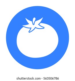 Tomato icon black. Singe vegetables icon from the eco food black.
