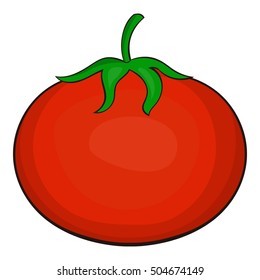 Tomato icon. Cartoon illustration of tomato vector icon for web design