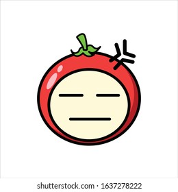 tomato icon cute mascot character vector design