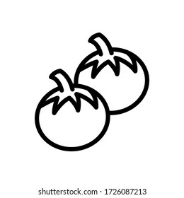 Tomato icon design best logo , vector illustration emblem isolated artword , concept food vitamin fruit retro background vegetarian cartoon , cute symbol organic