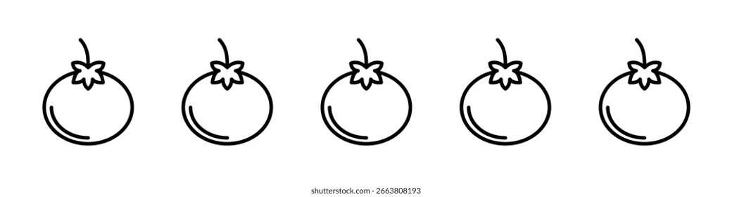 Tomate icono de diseño, logotipo, App, UI. Ilustración vectorial, EPS