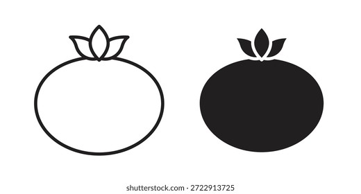 Icono de tomate diseña la colección para el móvil, ui, Web.