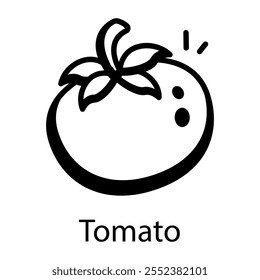 Tomatensymbol im Zeichenstil