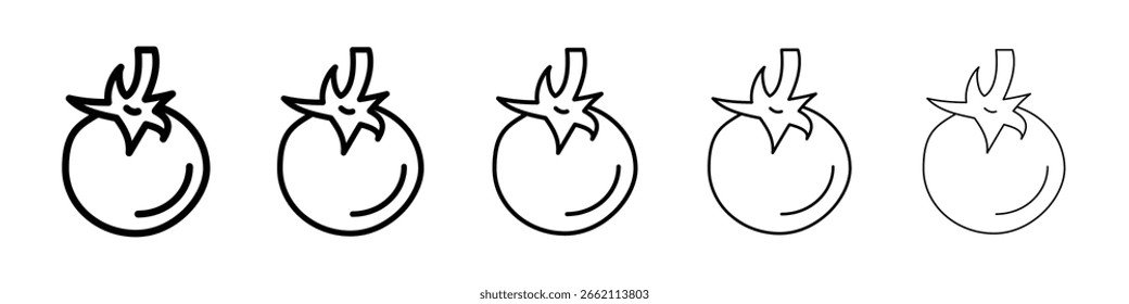 Tomato icon filled flat sign concept for web design.