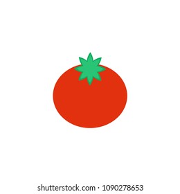 Tomato icon. Flat illustration of tomato vector icon.