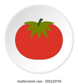 Tomato icon. Flat illustration of tomato vector icon for web
