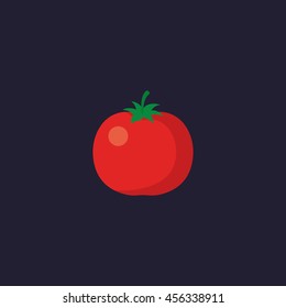 tomato icon in flat style