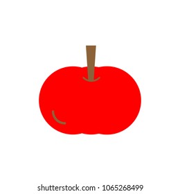 Tomato icon in flat style. Isolated object. 