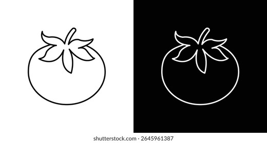 Tomato icon Flat style logo vector. perfect for UI designs