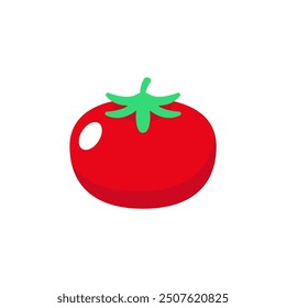 Icono de tomate con estilo plano. Ilustración vectorial de tomate simple