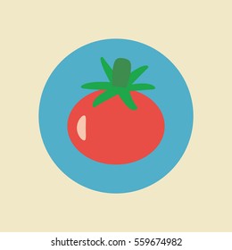 Tomato icon flat style vector illustration EPS10