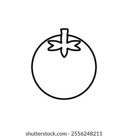 tomato icon Flat symbol set outline