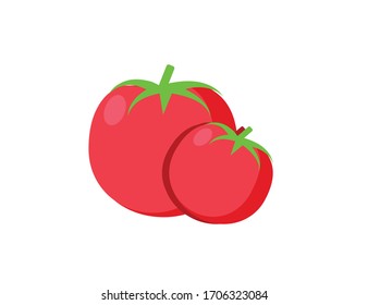 Icono de tomate. Comida, verduras. Vector aislado en fondo blanco.